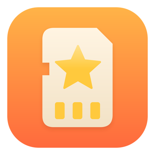 Daptastic icon: a gold star on a memory card
